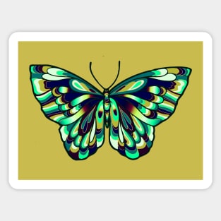 Pretty Blue Butterfly Sticker